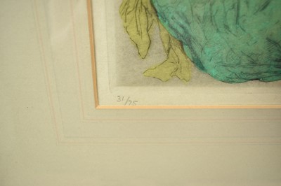 Lot 984 - Elyse Ashe Lord (1900-1971) signed limited edition coloured etching - Bali Dancer, 31/75, 36cm x 26cm, in original glazed frame  
Provenance: Mealands (Knightsbridge) Ltd.