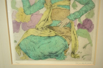 Lot 984 - Elyse Ashe Lord (1900-1971) signed limited edition coloured etching - Bali Dancer, 31/75, 36cm x 26cm, in original glazed frame  
Provenance: Mealands (Knightsbridge) Ltd.