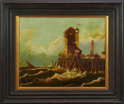 Lot 1340 - Manner of John Moore of Ipswich (1820-1902) oil on canvas - The Harbour, bearing signature, 38cm x 46cm, framed