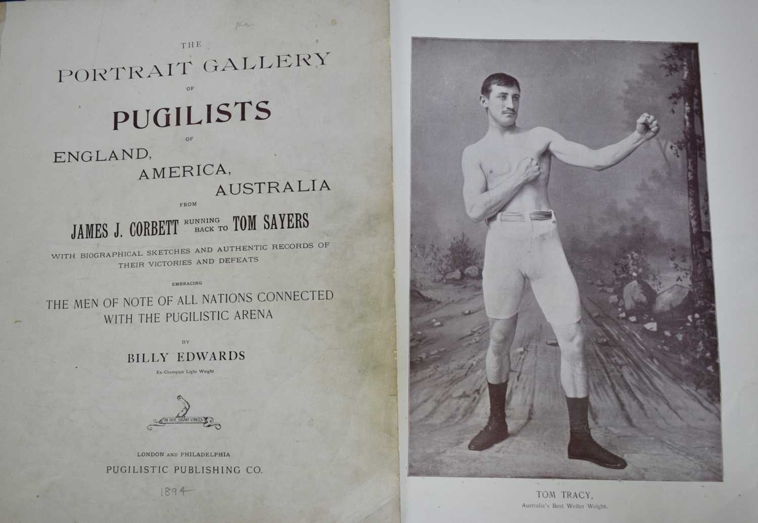 Lot 812 - Collection of Victorian photolithographic portraits of Boxers, 'The Portrait Gallery of Pugilists of England, America, Australia, 1894', disbound (37)