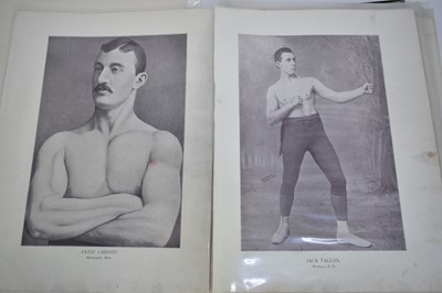 Lot 812 - Collection of Victorian photolithographic portraits of Boxers, 'The Portrait Gallery of Pugilists of England, America, Australia, 1894', disbound (37)