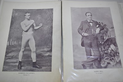 Lot 812 - Collection of Victorian photolithographic portraits of Boxers, 'The Portrait Gallery of Pugilists of England, America, Australia, 1894', disbound (37)