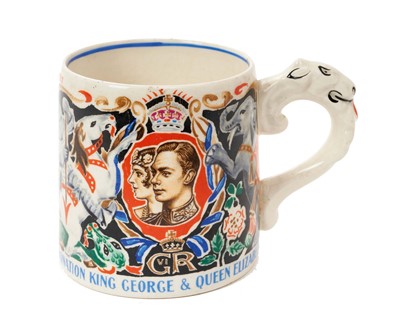 Lot 119 - The Coronation of King George VI & Queen Elizabeth 1937, commemorative mug designed by Laura Knight