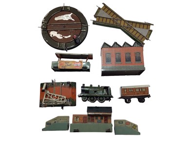 Lot 1833 - Boxed tinplate 'Miniature Table Railway'