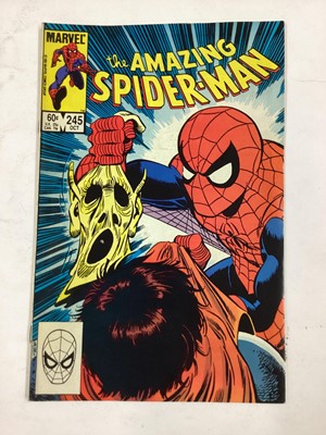 Lot 75 - Marvel Comics The Amazing Spider-Man (1980's). Group of Amazing Spider-Man mostly 1980's, to include Giant sized annual #21 special wedding issue (1987). Also to include issue 151 (1975), issue 200...