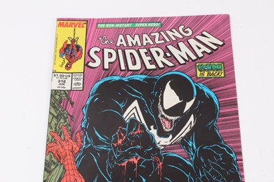 Lot 12 - Marvel Comics The Amazing Spider-Man #316 (1989). First Venom cover, Venom and Black Cat apperance, Todd McFarlane art. Priced $1. (1)