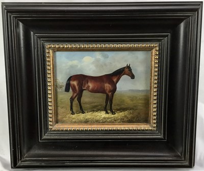 Lot 31 - 19th century style oil on panel, horse