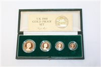 Lot 2051 - G.B. 1980 Elizabeth II Four Coins Gold Proof...