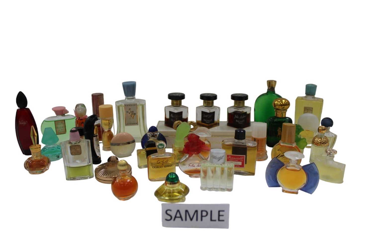Lot 2450 - Large collection of vintage scent bottles, many with contents, including Chanel, Dior, etc