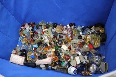 Lot 2450 - Large collection of vintage scent bottles, many with contents, including Chanel, Dior, etc