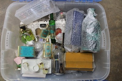 Lot 2450 - Large collection of vintage scent bottles, many with contents, including Chanel, Dior, etc