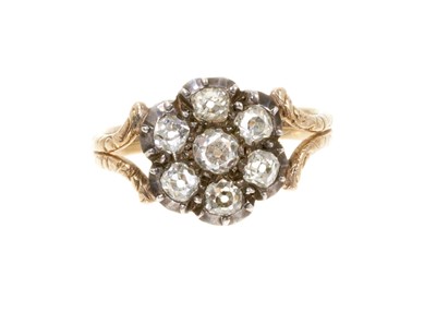 Lot 442 - Georgian diamond cluster ring