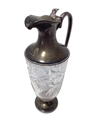 Lot 211 - Silver mounted Victorian claret jug