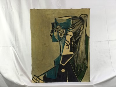 Lot 14 - After Picasso, cromolithograph, Portrait of Sylvette David, 56 x 46cm