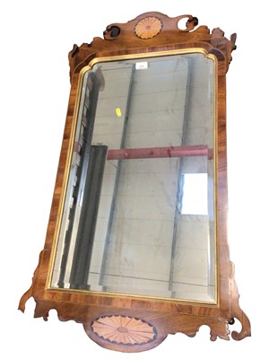 Lot 1384 - Georgian style mahogany fret work wall mirror