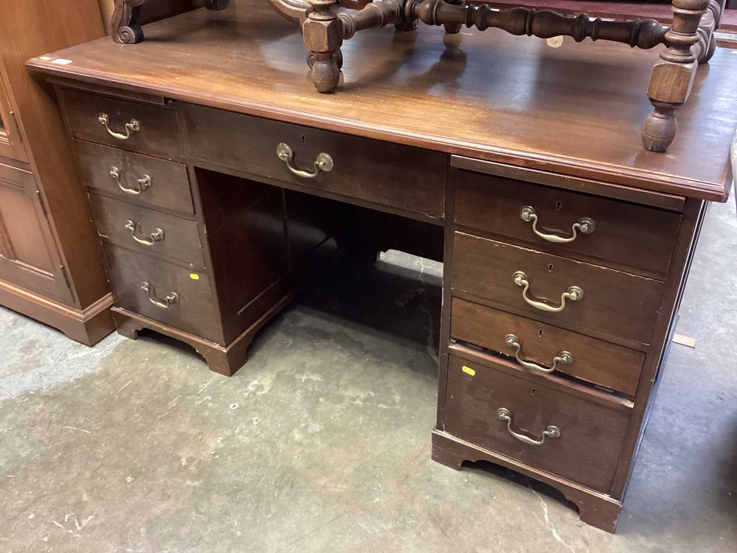 Lot 1300 - Early 20th century mahogany desk