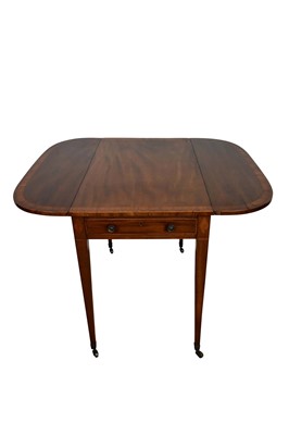 Lot 1098 - Regency mahogany and tulipwood cross banded pembroke table