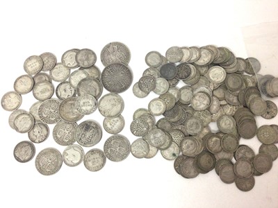 Lot 428 - G.B. - Mixed silver coins to include Three Pences x 131..