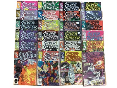 Lot 119 - Marvel Comics Silver Surfer (1987 to 1992). An incomplete run from issue 1 - 72, to include issue 1 and issue 50. Approximately 60 comics.
