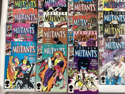 Lot 90 - Marvel Comics The New Mutants (1983 to 1987). A complete run from issue 1 - 57, together with some Annuals. Also includes Cable #1 (1993) and others. Approximately 65 comics.