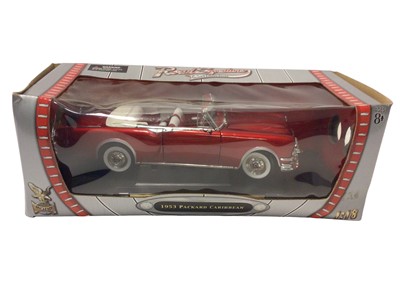 Lot 1857 - Selection of 1:18 scale die cast American Cars by various manufacturers including 1957 Chevrolet Nomad, 1953 Packard Caribbean, 1949 Buick, 1961 Impala, 1957 Ford fairlane Skyliner and 1957 Chevrol...