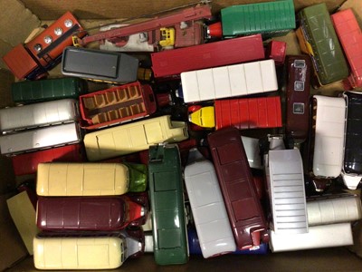 Lot 1863 - Selection of die cast buses, trade vehicles and cars (3 boxes)