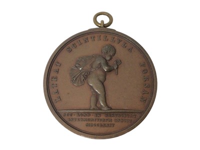 Lot 436 - G.B. - Royal Humane Society Bronze Medal (Dia: 51mm) awarded to James O'Brien, Sub Constable 31 July 1865, with Latin inscription 'Vit. Ob. Serv. D.D. Soc. Reg. HVM.' (N.B. For the successful savin...