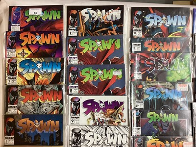 Lot 65 - Image Comics, Spawn #1-13, 15-18, 20, 21, 25, 50. Together with Seven other Spawn Comics