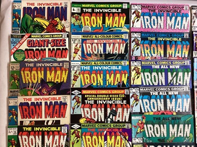 Lot 45 - Marvel Comics The Invincible Iron Man (Mostly 1970's and 1980's). To include issue 9 (1969) The Incredible Hulk apperance, Giant sized Iron Man (1975), Issue 66 (1974) Thor apperance. Together with...