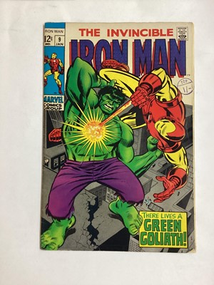 Lot 45 - Marvel Comics The Invincible Iron Man (Mostly 1970's and 1980's). To include issue 9 (1969) The Incredible Hulk apperance, Giant sized Iron Man (1975), Issue 66 (1974) Thor apperance. Together with...