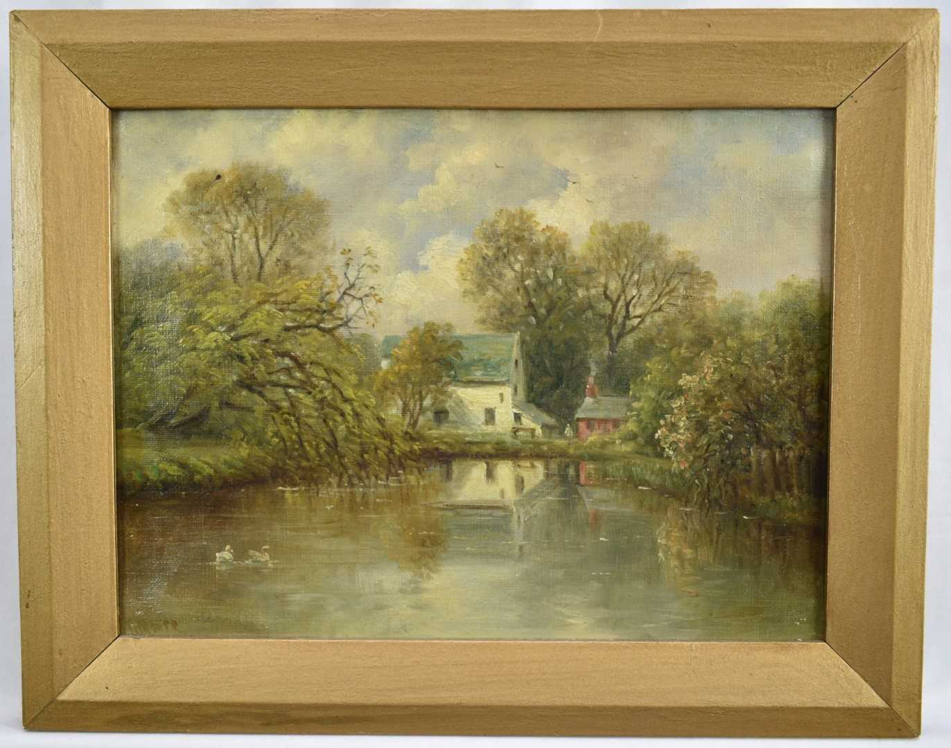 Lot 914 - John Moore of Ipswich (1820-1902) oil on canvas - Lexden Mill, signed, in gilt frame 
Provenance: in the same family ownership since painted