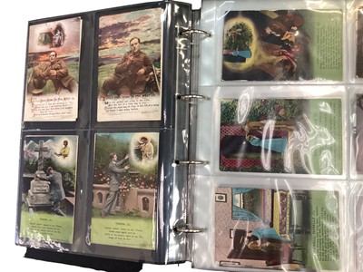 Lot 1437 - Two Albums Postcards of Bamforth song cards, mostly sets, plus some framed & glazed sets