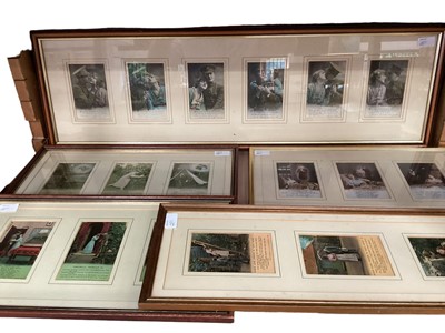 Lot 1437 - Two Albums Postcards of Bamforth song cards, mostly sets, plus some framed & glazed sets
