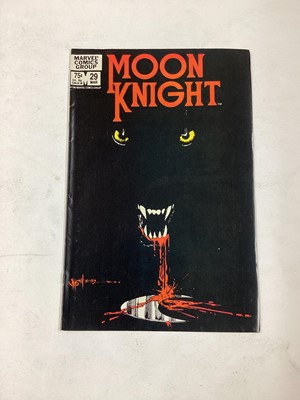 Lot 93 - Marvel Comics Moon Knight (1980's). To include Moon Knight #1 (1980) first apperance of Bushman and Khonshu, issues 24, 25, 29 and others. Together with Moon Knight special edition 1-3 (1983 and 19...