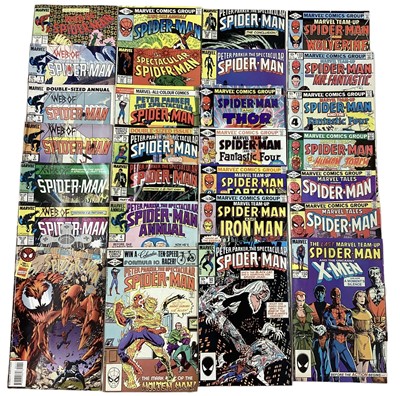 Lot 88 - Marvel Comics Spider-Man (mostly 1980's). To include a selection of Web of Spider-Man, The Spectacular Spider-Man and Marvel team up Spider-Man, including the last marvel team up Spider-Man and the...
