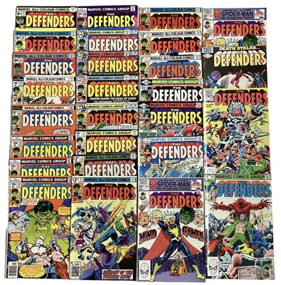 Lot 59 - Marvel Comics The Defenders. A group of The Defenders comics to include issue 22, 30, 33, 40, 65, 70 and others. Approximately 27 comics including some duplicates.