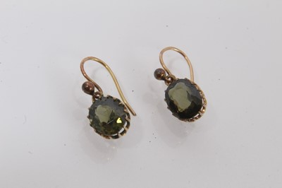 Lot 422 - Two pairs of Edwardian earrings