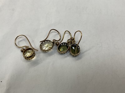 Lot 422 - Two pairs of Edwardian earrings