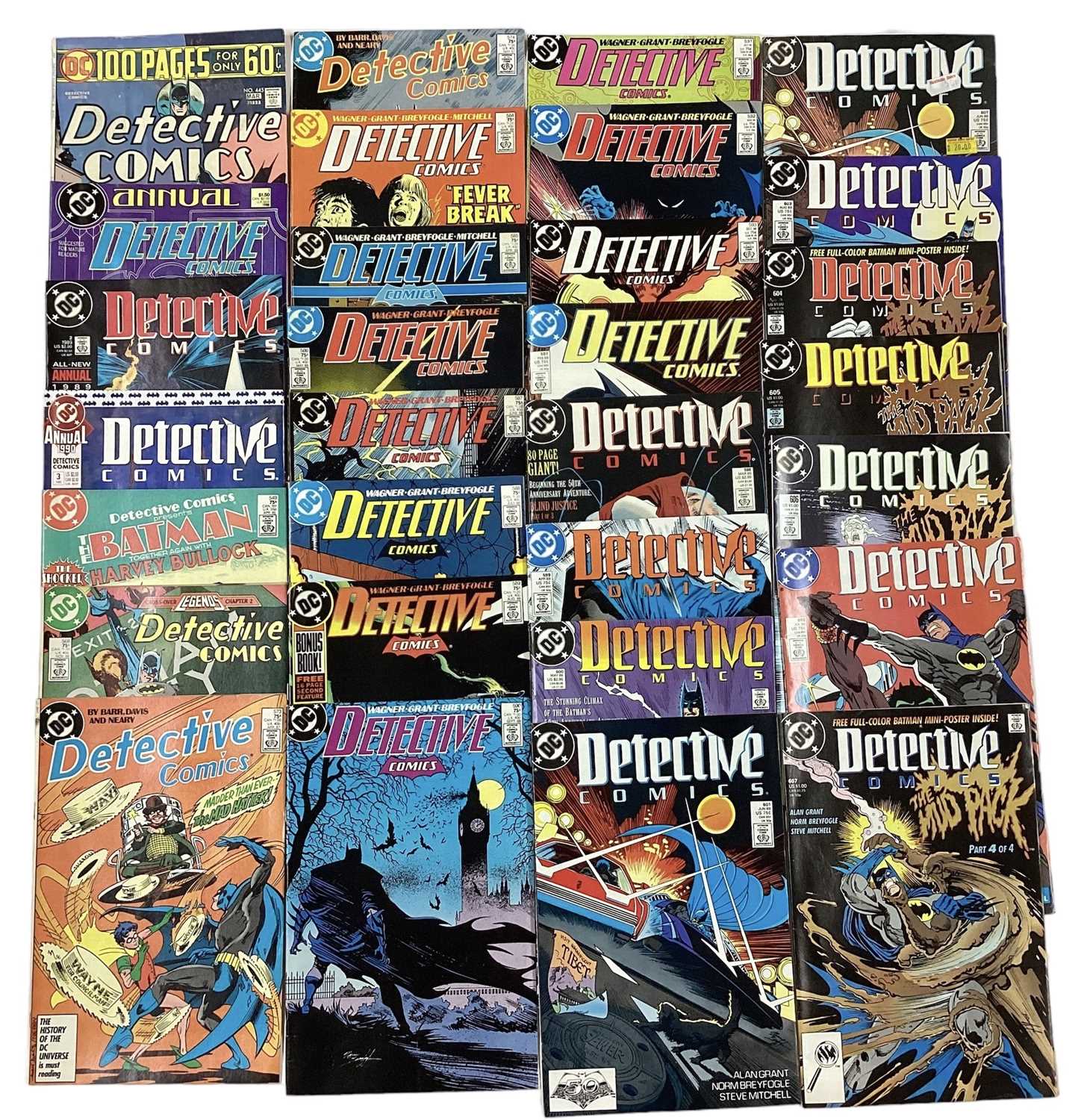 Lot 96 - Quantity of (1980's/90's) DC Comics, Batman Detective Comics #549-642 incomplete to include three annuals and and Detective Comics #445