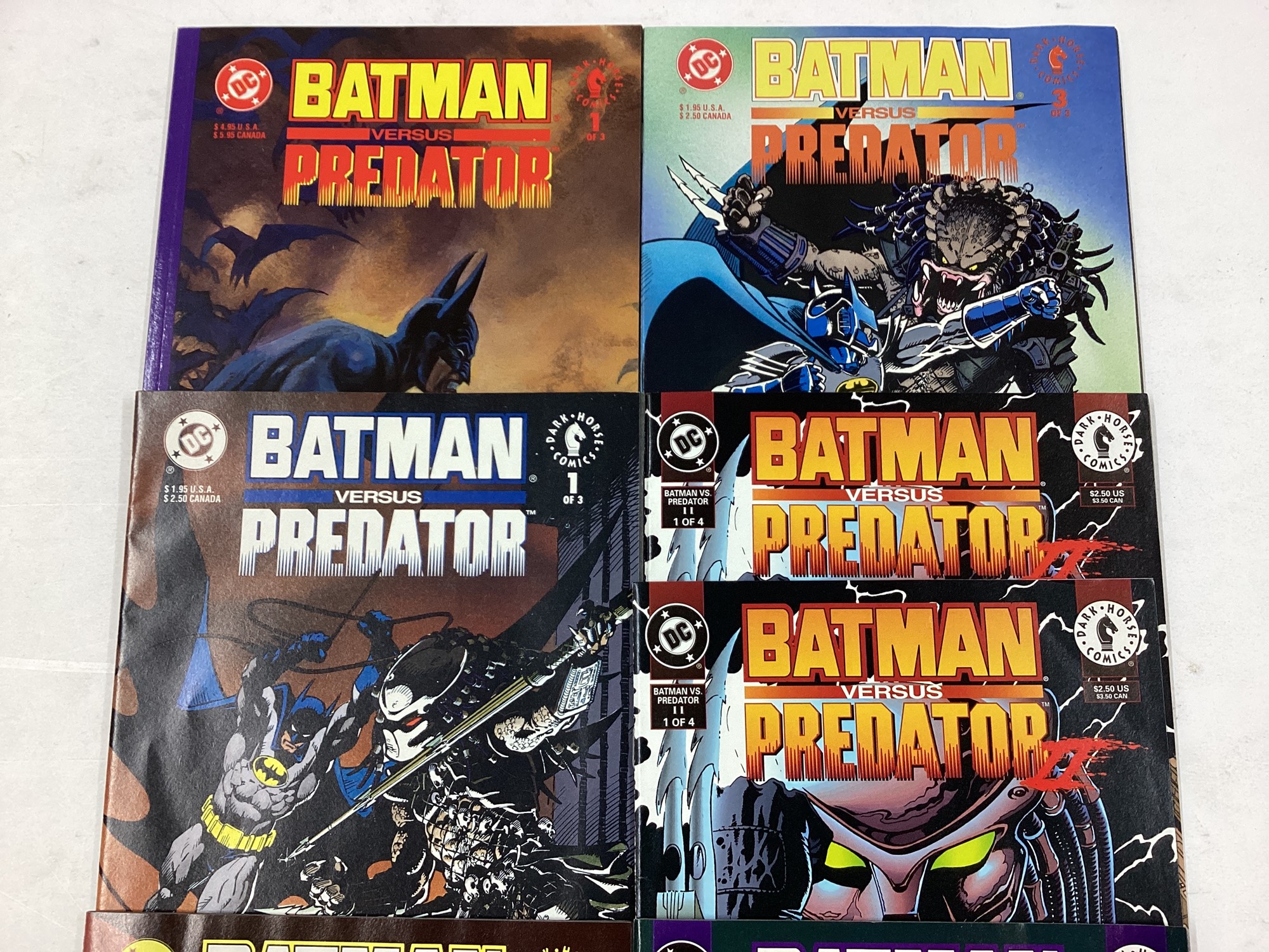 Lot 97 - Seven DC Comics Batman versus Predator #1-3,