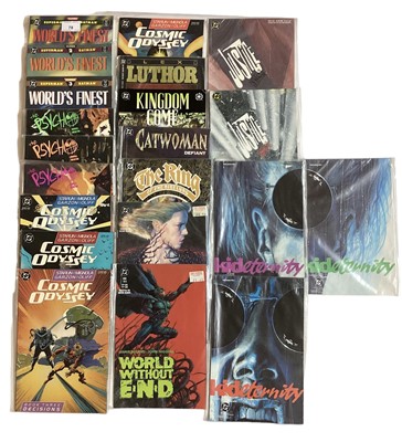 Lot 706 - Quantity of DC Comics Graphic Novels to include World's Finest 1-3, Cosmic Odyssey 1-4, The Psycho 1-3, Kid Eternity 1-3 and others