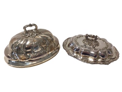 Lot 250 - Sheffield plated dome and entrée dish (2)