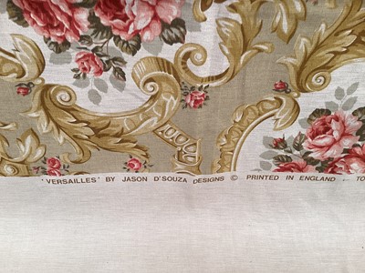 Lot 2142 - A small selection of fabric pieces, including "Versailles" by Jason D'Souza, "Donovan's Chinese" 1984 by G.P. & J Baker LTD, "Vicky Flower Album Vol I A Warner Print".
