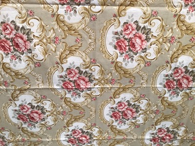 Lot 2142 - A small selection of fabric pieces, including "Versailles" by Jason D'Souza, "Donovan's Chinese" 1984 by G.P. & J Baker LTD, "Vicky Flower Album Vol I A Warner Print".
