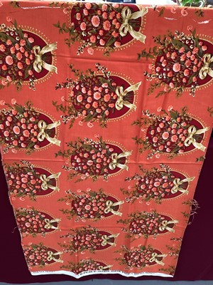 Lot 2142 - A small selection of fabric pieces, including "Versailles" by Jason D'Souza, "Donovan's Chinese" 1984 by G.P. & J Baker LTD, "Vicky Flower Album Vol I A Warner Print".
