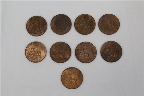 Lot 2102 - G.B. mixed bronze Pennies - to include...