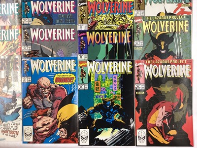 Lot 62 - Marvel Comics Wolverine #1 (1988). First on going monthly solo series and first Patch apperance. Together with an incomplete run from issue 2 - 30 from same series to include issues 27 - 30, four p...