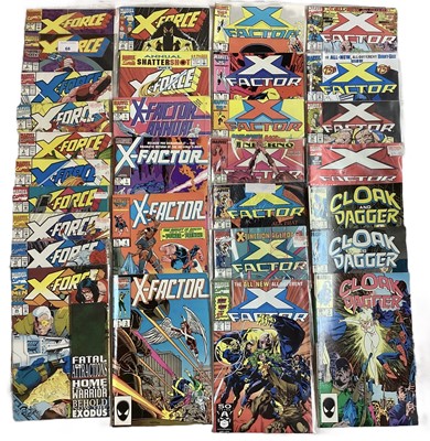 Lot 68 - Marvel Comics X-Force #1 (1991). Together with issue 2, 2nd apperance of Deadpool and others. Also includes  X-Factor issue 1 first apperance and origin, and a group of X-Factor comics including an...