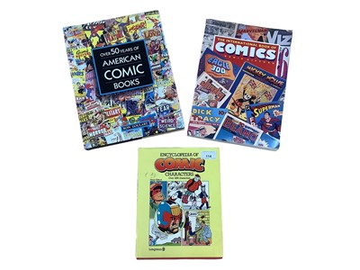 Lot 114 - Encyclopaedia of comic characters published by Longman (1986). Together with the International book of comics and over 50 years of American comic books. (3)