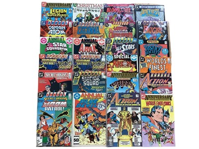 Lot 126 - DC Comics, quantity special and annuals comics to include Worlds Finest Comics #300 and #323, (1988) Special Batgirl #1, (1986) Special Amethyst #, (1984) Superboy 50th Anniversary issue, (1985) Bl...
